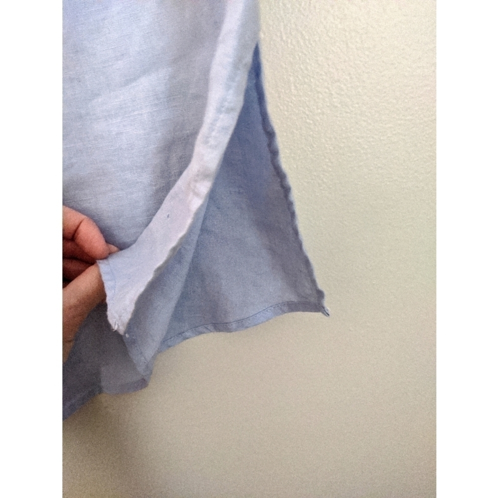 Malvin I Love Linen Embroidered Blue Tunic Dress - Picture 7 of 8